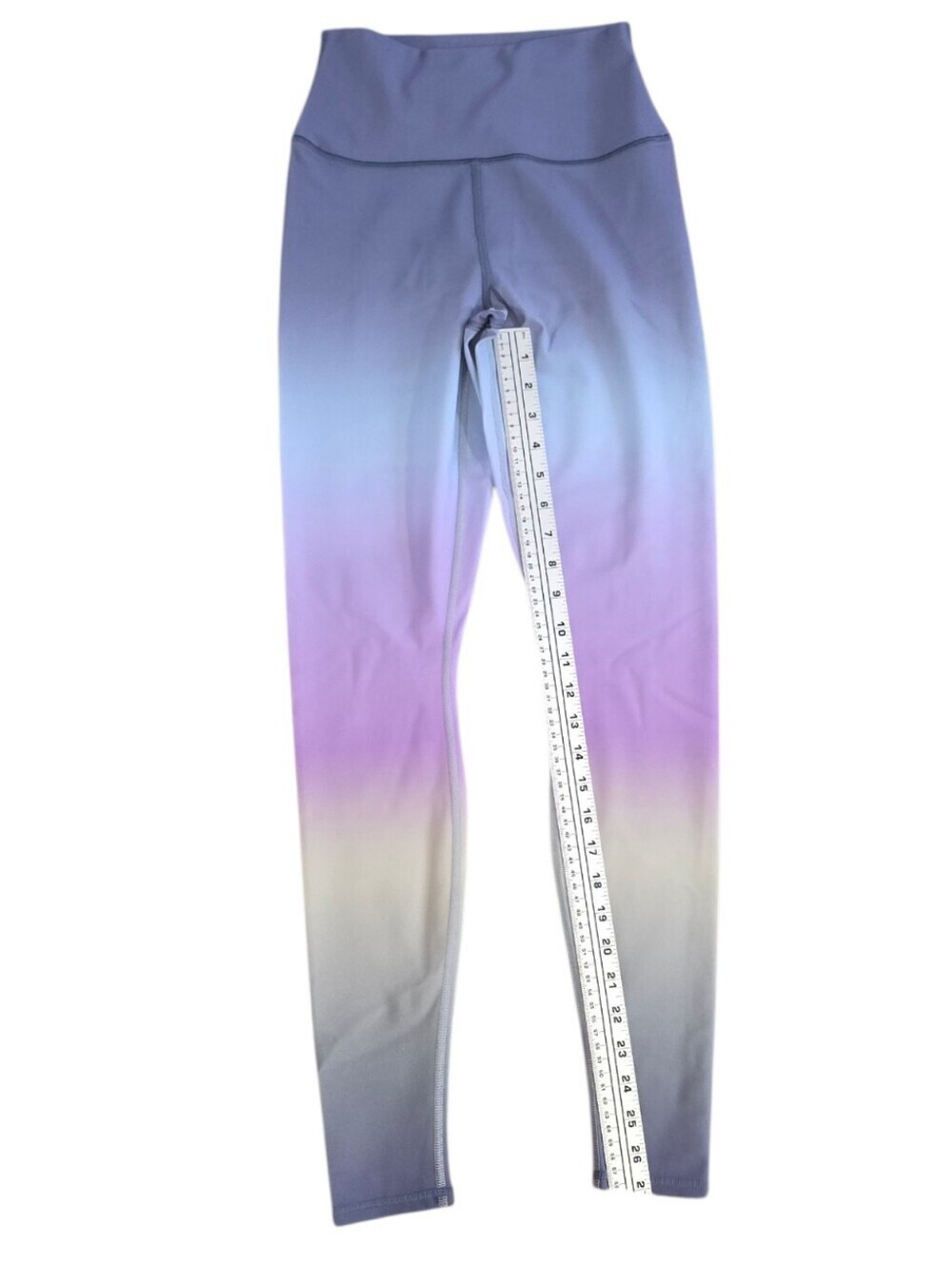 Alo Yoga Vapor Gradient Ombre Leggings in Lavender and Blue Size S - Picture 6 of 6